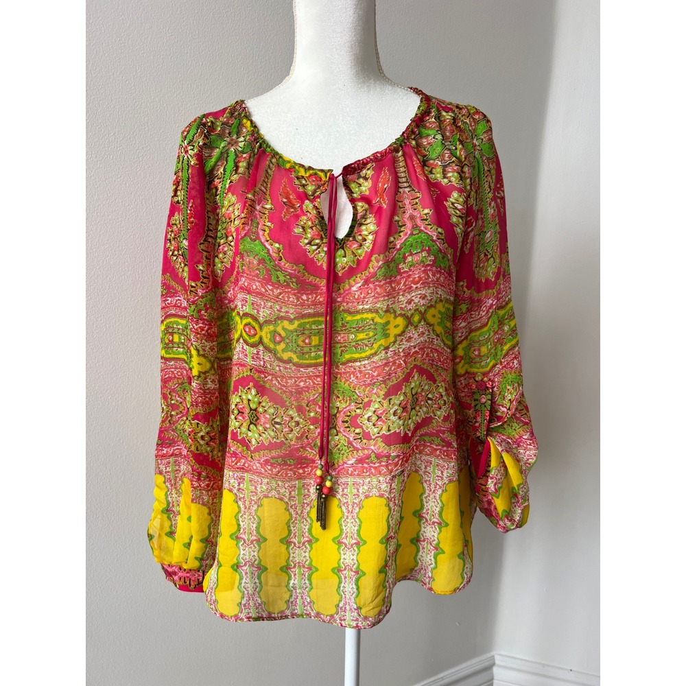 Hale Bob silk tunic top size small